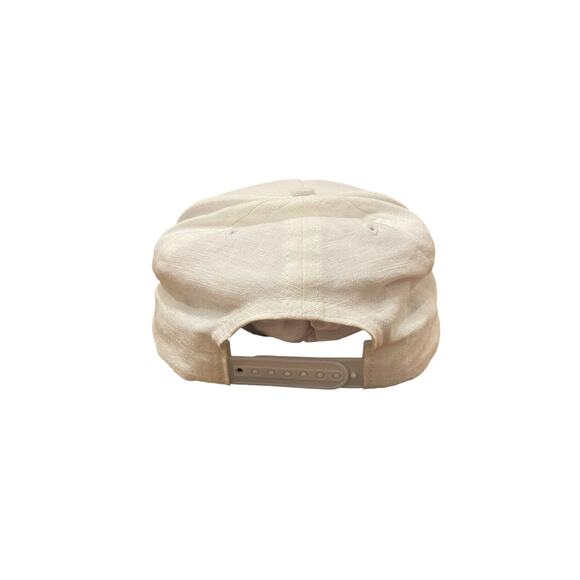 Rhude Azur Logo-Embroidered Linen Adjustable Baseball Cap Hat White - Picture 7 of 10